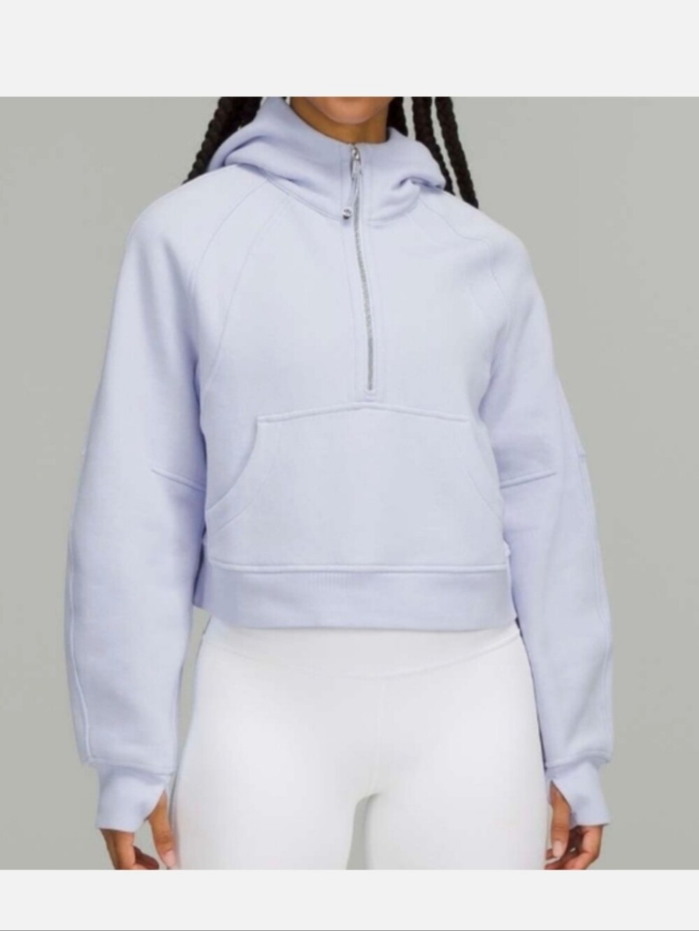 Lululemon Scuba Oversized Half-Zip Hoodie Cozy Fleece Cropped Preppy Med / Large